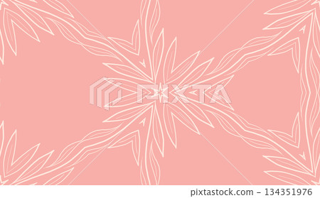 Geometric abstract symmetrical seamless pattern, line art illustration for fabric design and backgrounds Geometric abstract symmetrical seamless pattern, line art illustration for fabric design and backgrounds 134351976