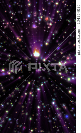 Colorful starburst of glowing particles radiating from center on dark background, creating abstract cosmic explosion effect Colorful starburst of glowing particles radiating from center on dark background, creating abstract cosmic explosion effect 134354053
