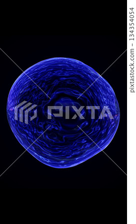 Abstract dark blue luminous sphere with glowing ripples, symbolizing digital energy and futuristic balance Abstract dark blue luminous sphere with glowing ripples, symbolizing digital energy and futuristic balance 134354054