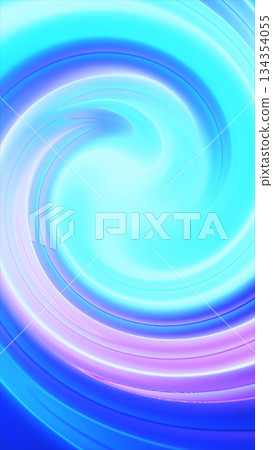 Abstract glowing blue and violet swirl forming a smooth circular gradient resembling fluid motion 134354055