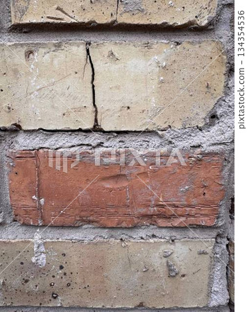 White and red brick wall background close up White and red brick wall background close up 134354536