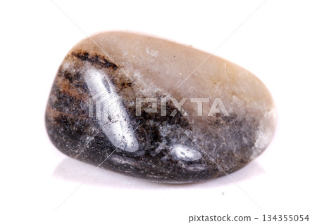 Macro mineral stone jasper on a white background Macro mineral stone jasper on a white background 134355054