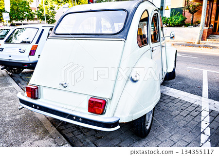 Details of an old, classic car, retro vehicle Details of an old, classic car, retro vehicle 134355117