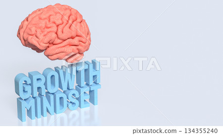 Creative Brain and Growth Mindset Concept 3d render. Creative Brain and Growth Mindset Concept 3d render. 134355240