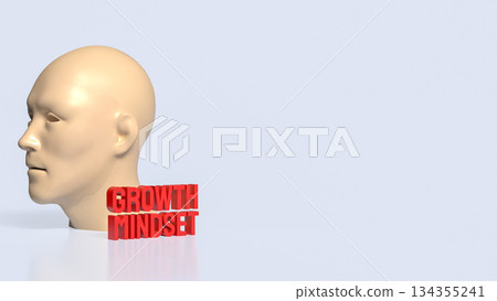 Human Mind Growth Mindset Concept 3d render. 134355241