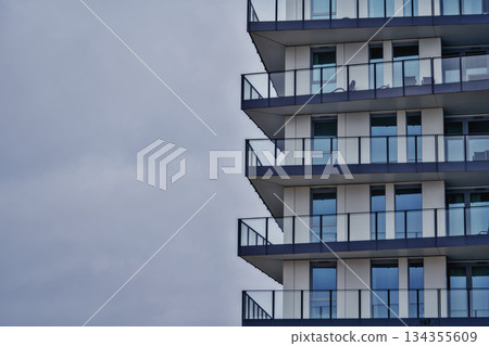 Sleek architectural details highlighting modern living spaces Sleek architectural details highlighting modern living spaces 134355609