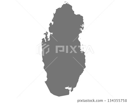 Qatar map, Qatar administrative map. municipality map of Qatar, blank Map, empty map of Qatar 134355758