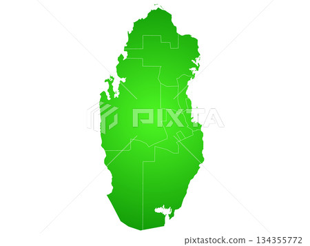 Qatar map, Qatar administrative map. municipality map of Qatar, blank Map, empty map of Qatar 134355772