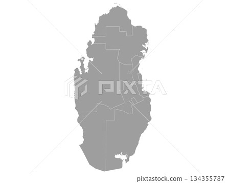 Qatar map, Qatar administrative map. municipality map of Qatar, blank Map, empty map of Qatar Qatar map, Qatar administrative map. municipality map of Qatar, blank Map, empty map of Qatar 134355787