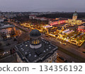 Christmas market in Berlin. Aerial Shot of Weihnachtsmark on Charlottenburg Palace. Winter Holidays in Berlin, Germany. 134356192
