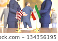 United States - Iran nuclear and sanctions talks, 3D rendering 134356195