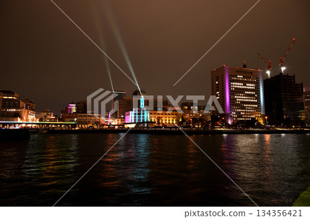 Illuminated Yokohama Customs and Kanagawa Prefectural Police Headquarters 134356421