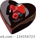 Valentine's chocolate cake 134356723