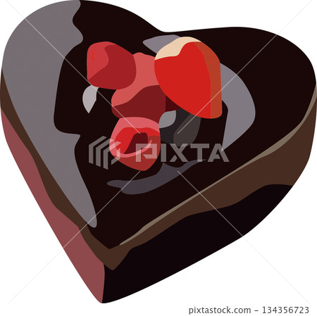 情人節的巧克力蛋糕 情人節的巧克力蛋糕 134356723