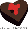 Valentine's chocolate cake 134356724