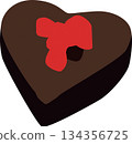 Valentine's chocolate cake 134356725