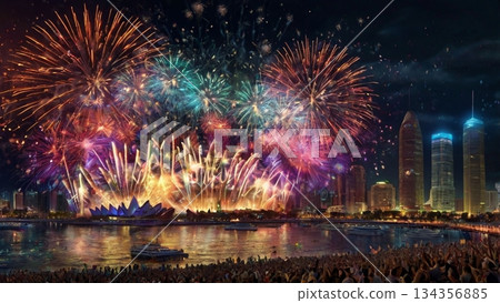 一場充滿光明與希望的盛會，慶祝2026年的到來——一個將帶你邁向未來的新年時刻。 134356885