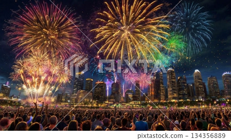 一場充滿光明與希望的盛會，慶祝2026年的到來——一個將帶你邁向未來的新年時刻。 134356889