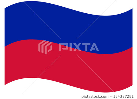 Waving civil flag oh Haiti isolated. Waving civil flag oh Haiti isolated. 134357291