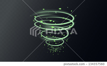 Green swirl elements 134357560