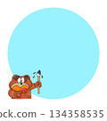 Bear holding a brush Copy space 134358535