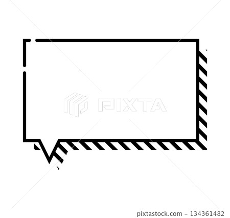 Pop speech bubble single 3D vector data Flyer, magazine, web, video material White Pop speech bubble single 3D vector data Flyer, magazine, web, video material White 134361482