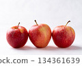 Red apple fruit (Gala apple) on white background 134361639