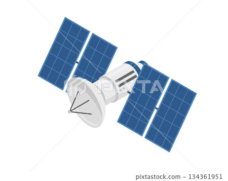 人造衛星，平面插圖 134361951