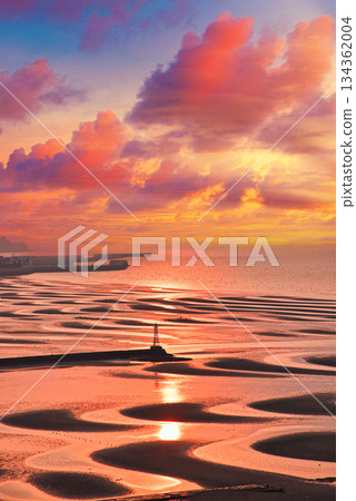 大敷海岸的日落美景 134362004