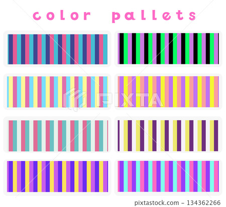Eight color palettes (color schemes/sets) inspired by the Heisei Retro/Newtro era Eight color palettes (color schemes/sets) inspired by the Heisei Retro/Newtro era 134362266