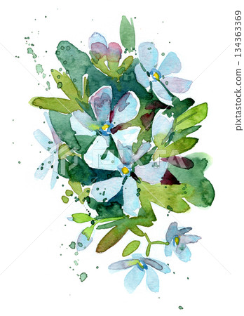 Modern botanical art for prints 134363369
