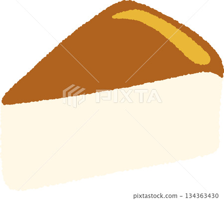 Hand-drawn food icon illustration: Cheesecake 134363430