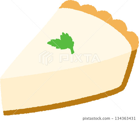 手繪食物圖示插圖：起司蛋糕 134363431