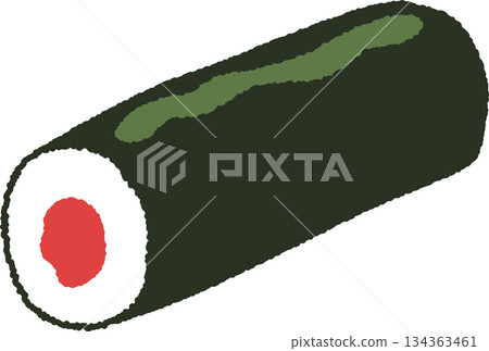 手繪食物圖示插圖:壽司卷 手繪食物圖示插圖:壽司卷 134363461