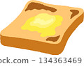 Hand-drawn food icon illustration: Baked bread 134363469