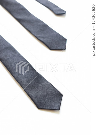 black necktie isolated on white background, father day concept and business style black necktie isolated on white background, father day concept and business style 134363620