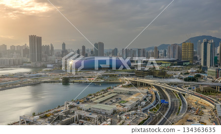 Dec 14 2025 Hong Kong Trunk Road T2 Highway Infrastructure Construction View 134363635