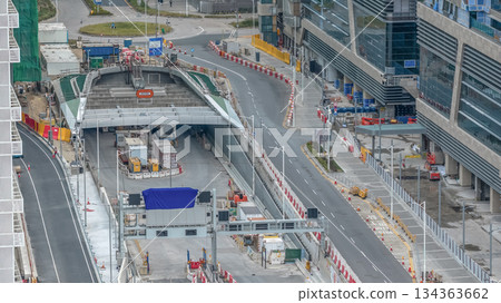 Dec 14 2025 Hong Kong Trunk Road T2 Highway Infrastructure Construction View Dec 14 2025 Hong Kong Trunk Road T2 Highway Infrastructure Construction View 134363662