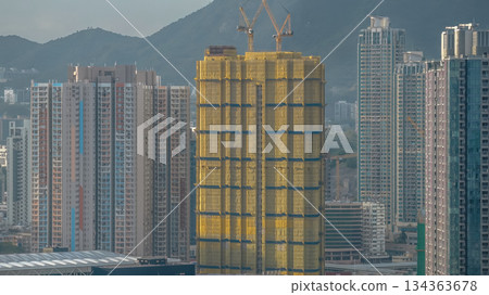 Dec 14 2025 Kai Tak Waterfront Promenade View in Kowloon Hong Kong 134363678