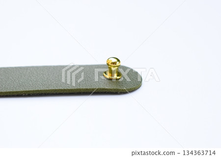 dark green leather strap isolated on white background dark green leather strap isolated on white background 134363714