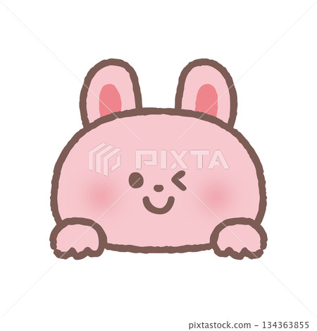 A rabbit pops out and winks 134363855