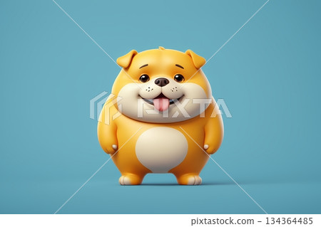 可爱卡通小狗形象素材 134364485