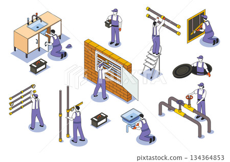 Plumber Isometric Elements Plumber Isometric Elements 134364853