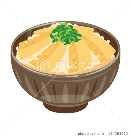 竹筍飯的插圖(盛於碗中) 竹筍飯的插圖(盛於碗中) 134365313