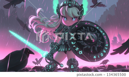 女武神-插圖素材 [134365500] - PIXTA圖庫