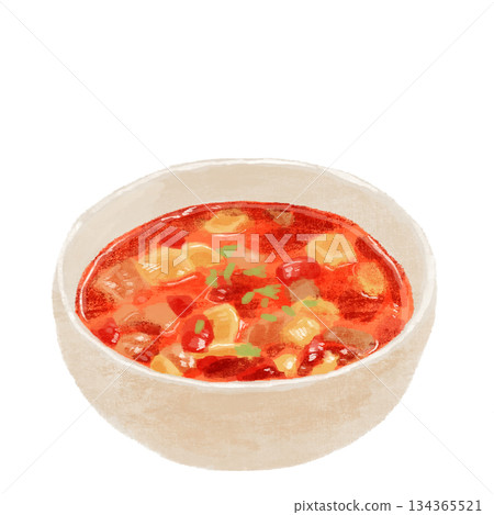 水彩蔬菜湯 134365521