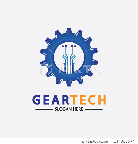 Tech gear logo vector design template. Technology Logo Template Design Vector, Emblem, Design Concept, Creative Symbol, Icon Tech gear logo vector design template. Technology Logo Template Design Vector, Emblem, Design Concept, Creative Symbol, Icon 134365574