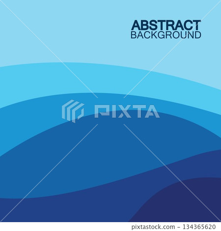 Blue wave vector abstract background flat design stock illustration 134365620