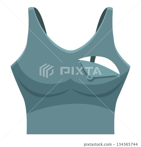 Nursing bra showing breast pocket for milk storage Nursing bra showing breast pocket for milk storage 134365744