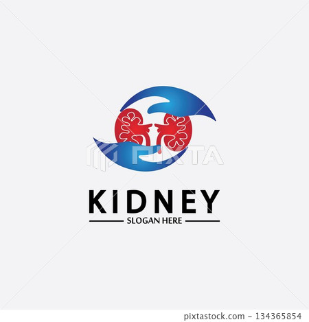 Health and Care Kidney Logo Design Concept. Urology Logo Vector Template Health and Care Kidney Logo Design Concept. Urology Logo Vector Template 134365854